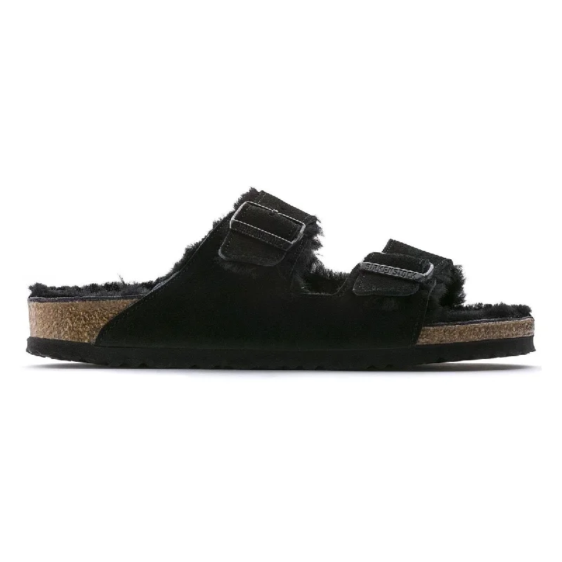 Birkenstock Men's Arizona Shearling Black Suede