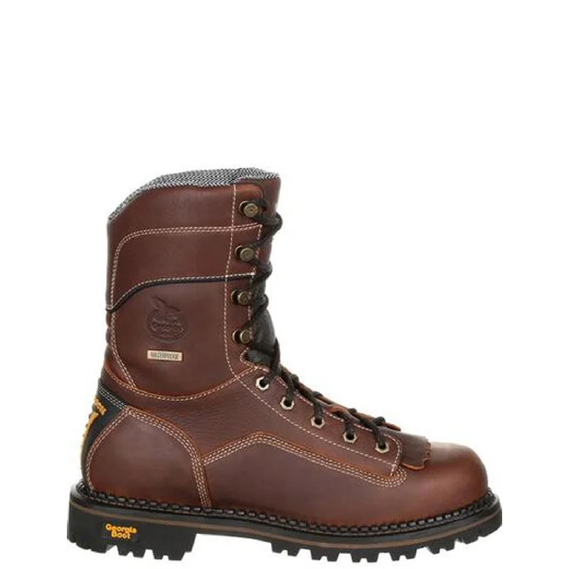 Georgia Boot Men's AMP LT 9" Waterproof EH Comp Toe Low Heel Logger Boot