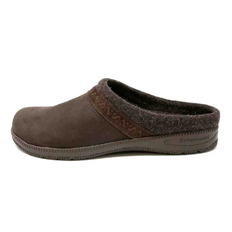 Men's Halstatt Wool Lined Leather Clog - Brown