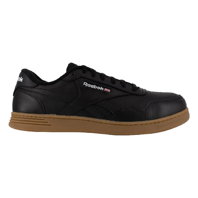 Reebok Mens Black/Gum Leather Work Shoes Club Memt Classic CT